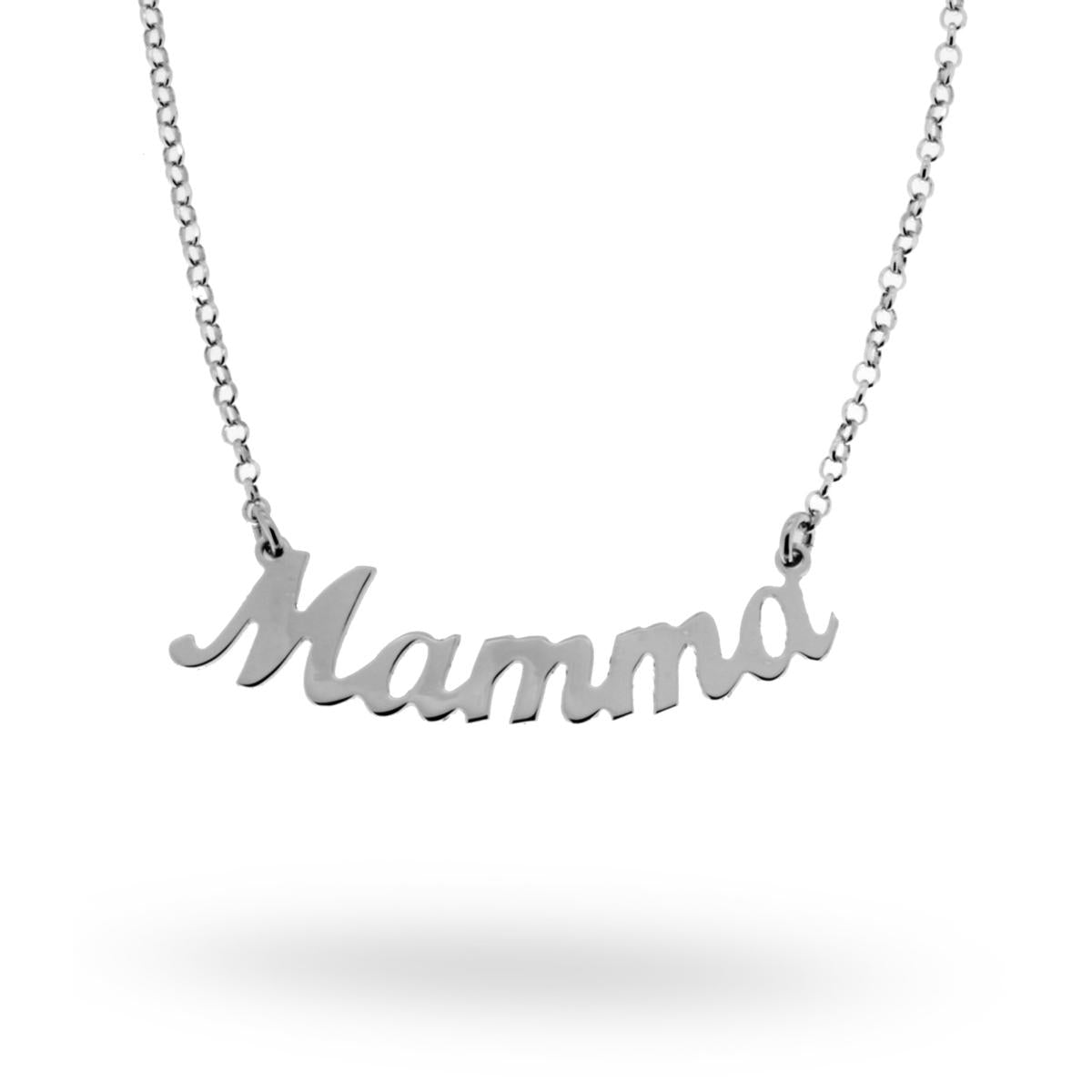 Collana MAMMA con catena rollo' - argento 925