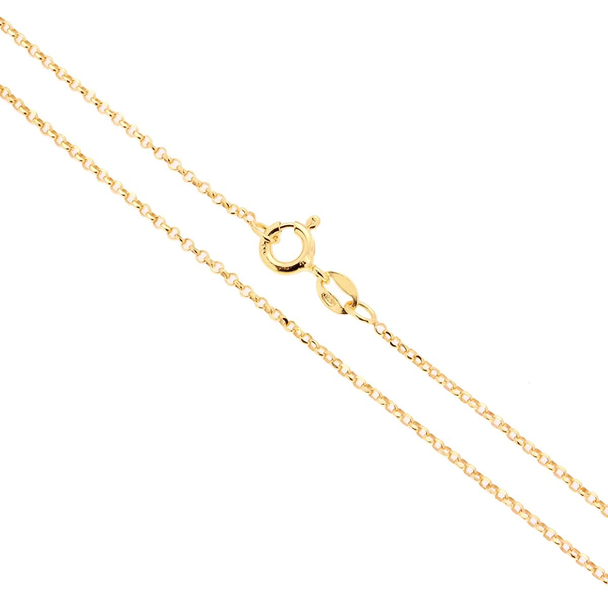 Collana Rolò diamantata 45cm  - argento 925 gold