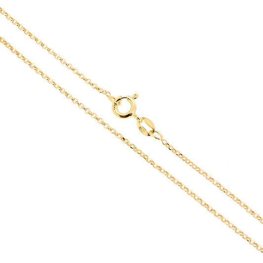 Collana Rolò diamantata 45cm  - argento 925 gold