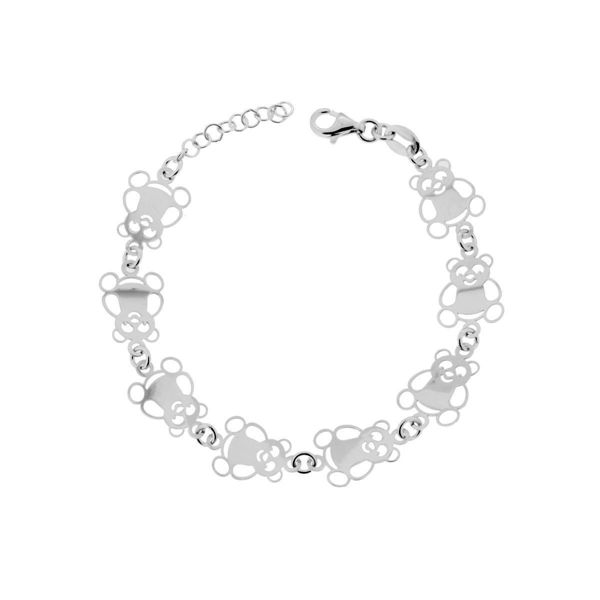 Bracciale panda per bambini - argento 925