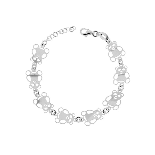 Bracciale panda per bambini - argento 925