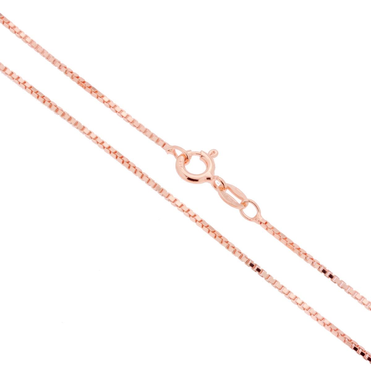 Collana veneziana 45cm - argento 925 rosè