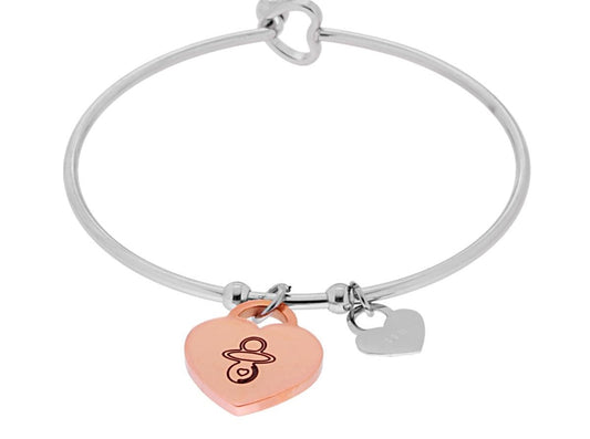 Bracciale rigido con condolo rosè Aspettando te