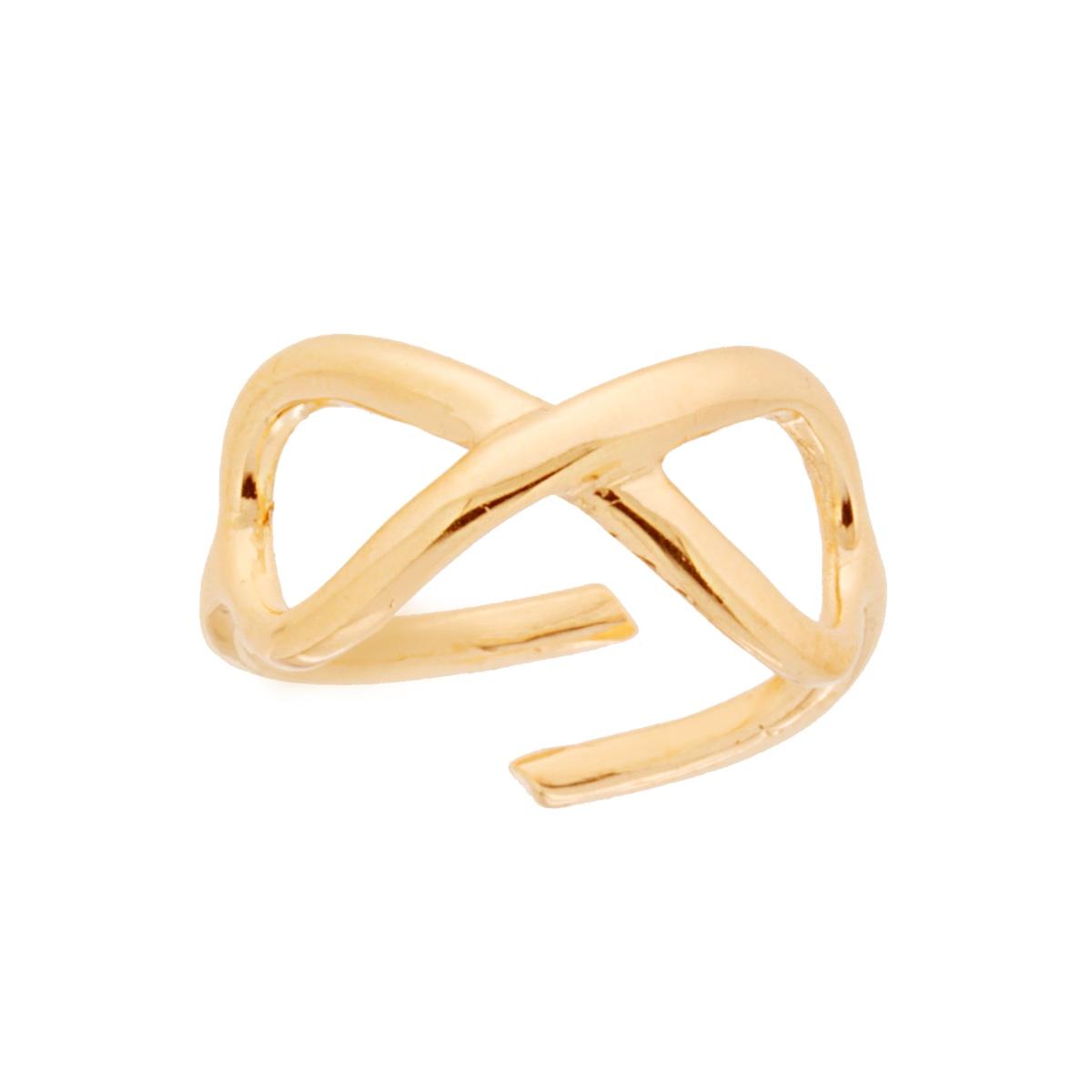 Anello infinito Large - argento 925 gold