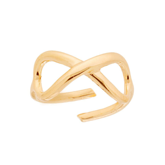 Anello infinito Large - argento 925 gold