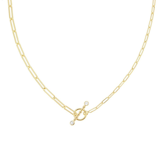 Collana catena asimmetrica - argento 925 gold