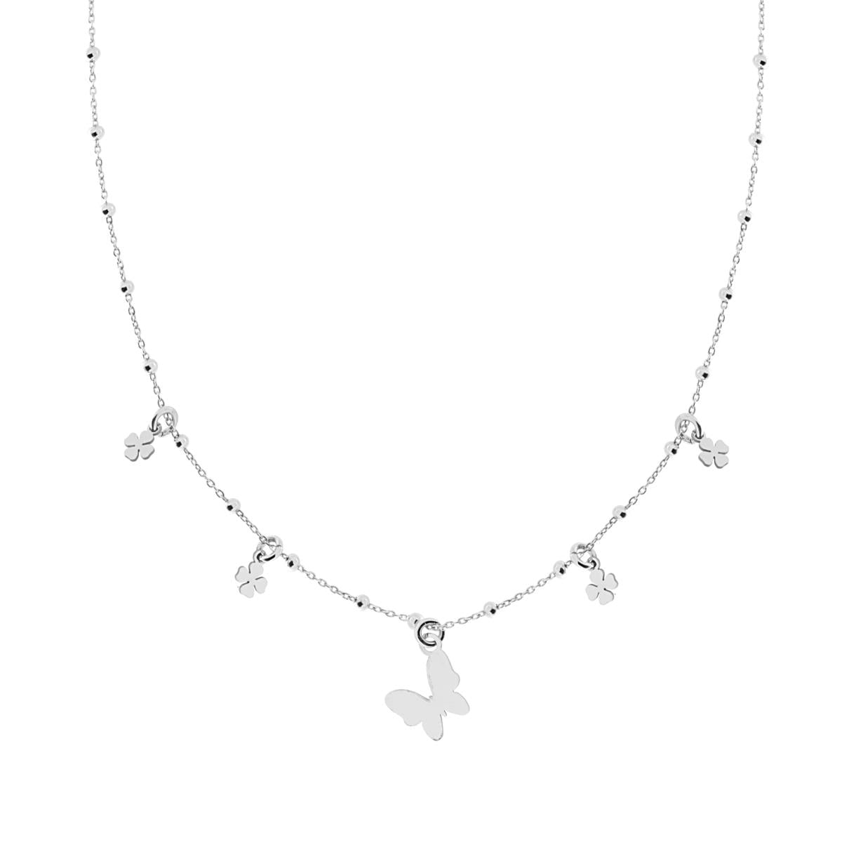 Collana con farfalline  pendenti - argento 925