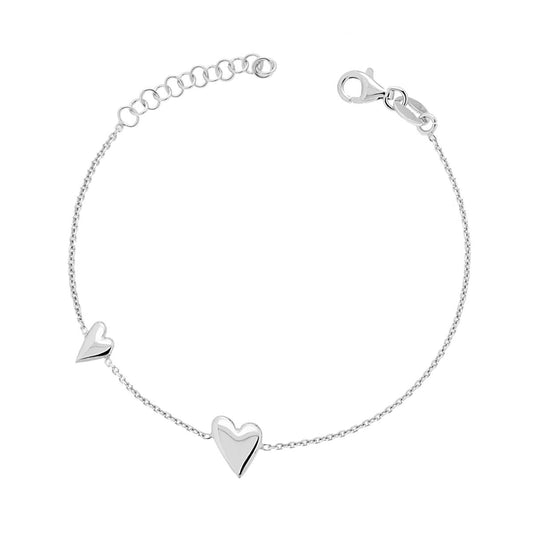 Bracciale con cuoricini - argento 925