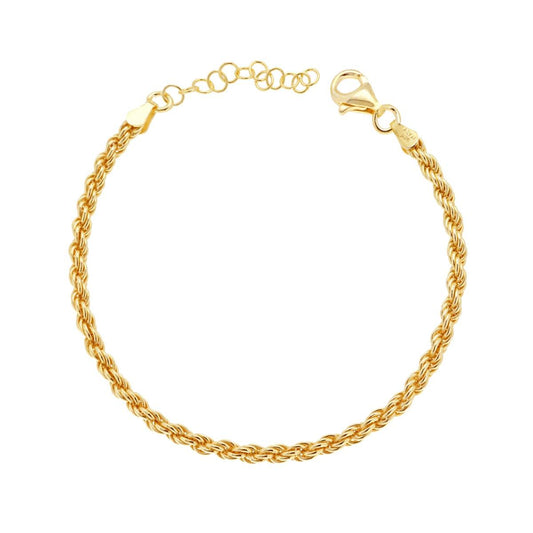 Bracciale torchon 6mm-argento 925 gold