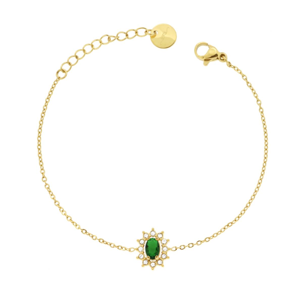 Bracciale Kate verde smeraldo gold