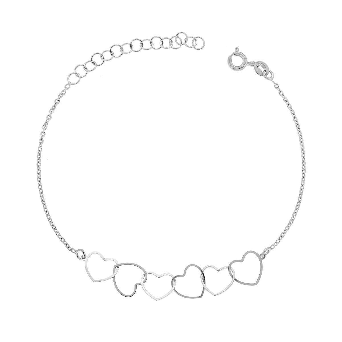 Bracciale con cuori - argento 925