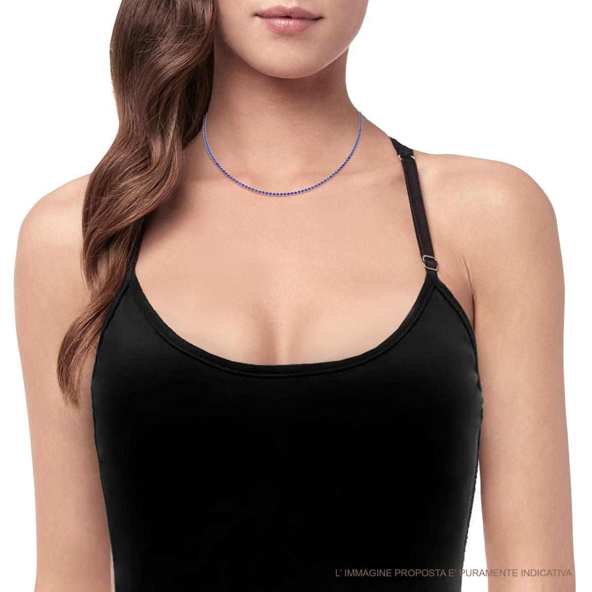 Collana tennis blu zaffiro  - argento 925