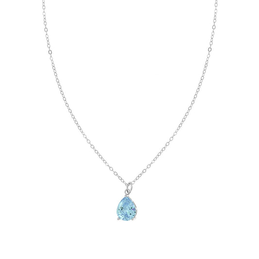 Collana goccia acquamarina - argento 925