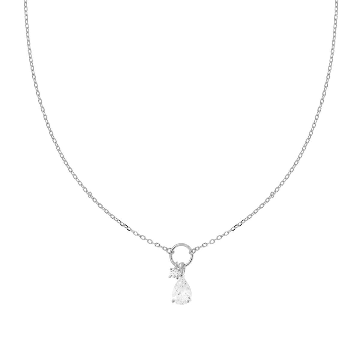 Collana con goccia pendente - argento 925