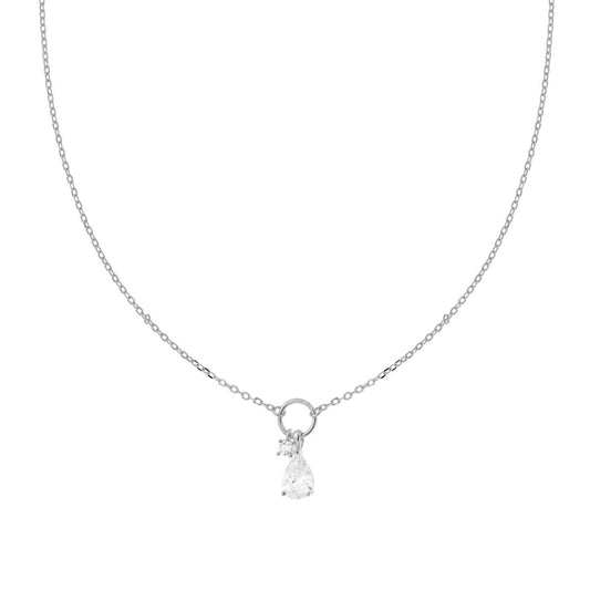 Collana con goccia pendente - argento 925