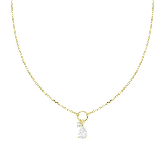 Collana con goccia pendente - argento 925 gold