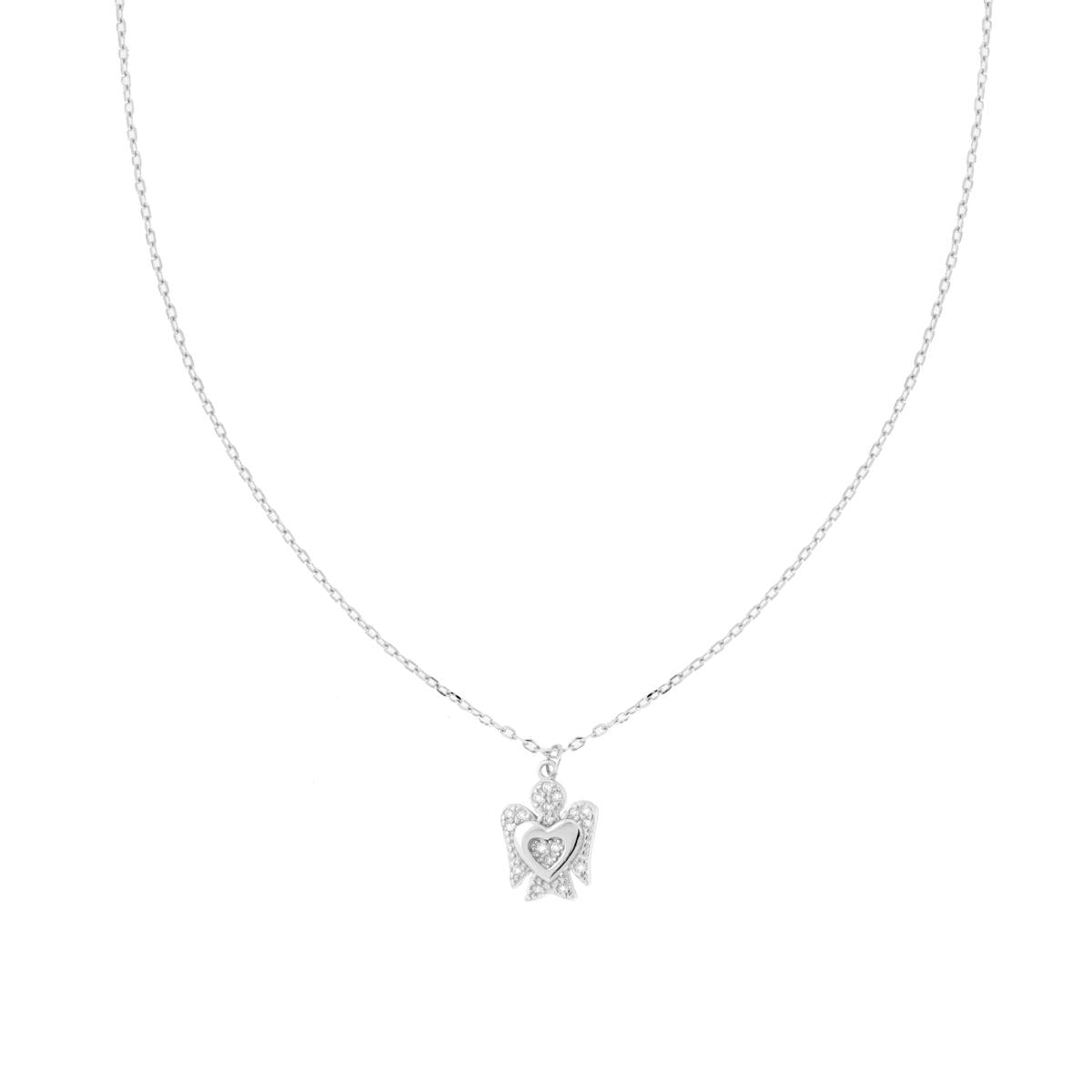 Collana con angelo zirconato-argento 925