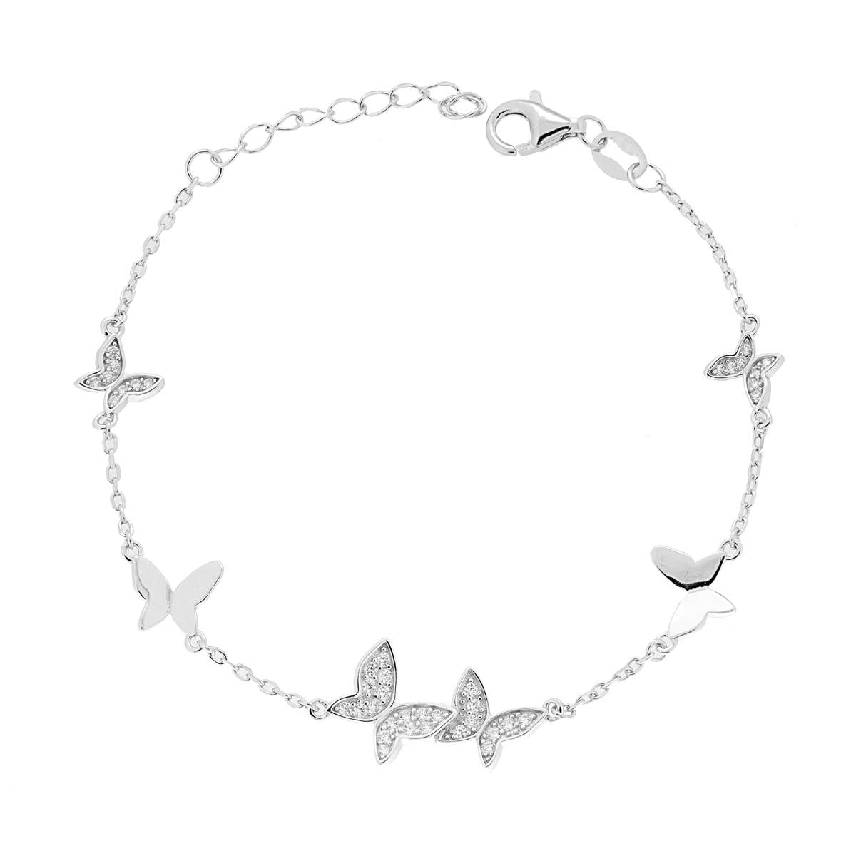 Bracciale con farfalle - argento 925