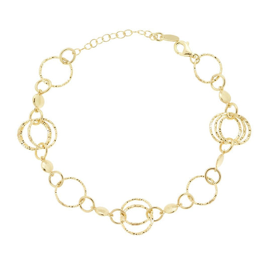 Bracciale cerchi multi - argento 925 gold