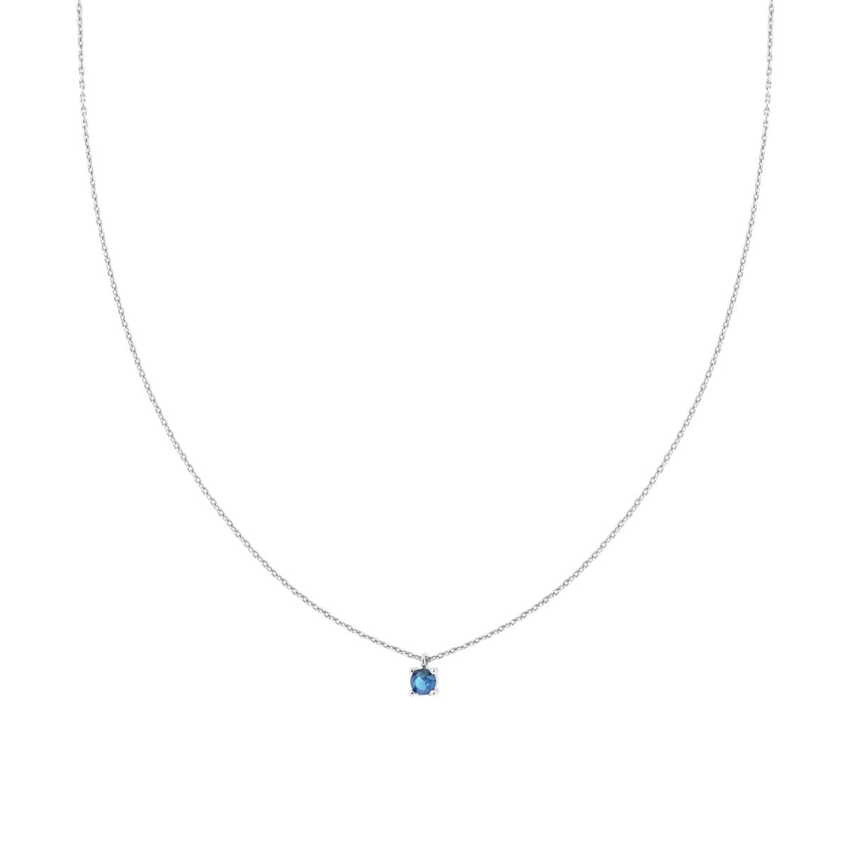 Collana punto luce azzurro - argento 925