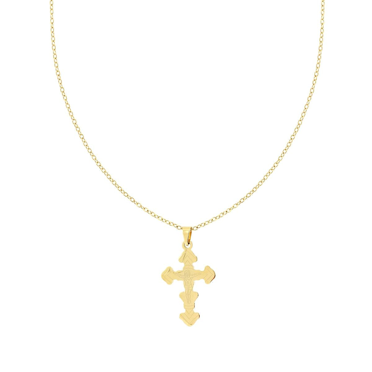 Collana croce gold uomo