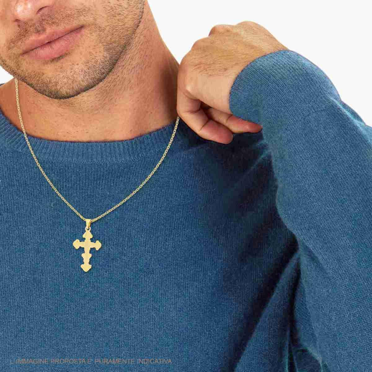 Collana croce gold uomo