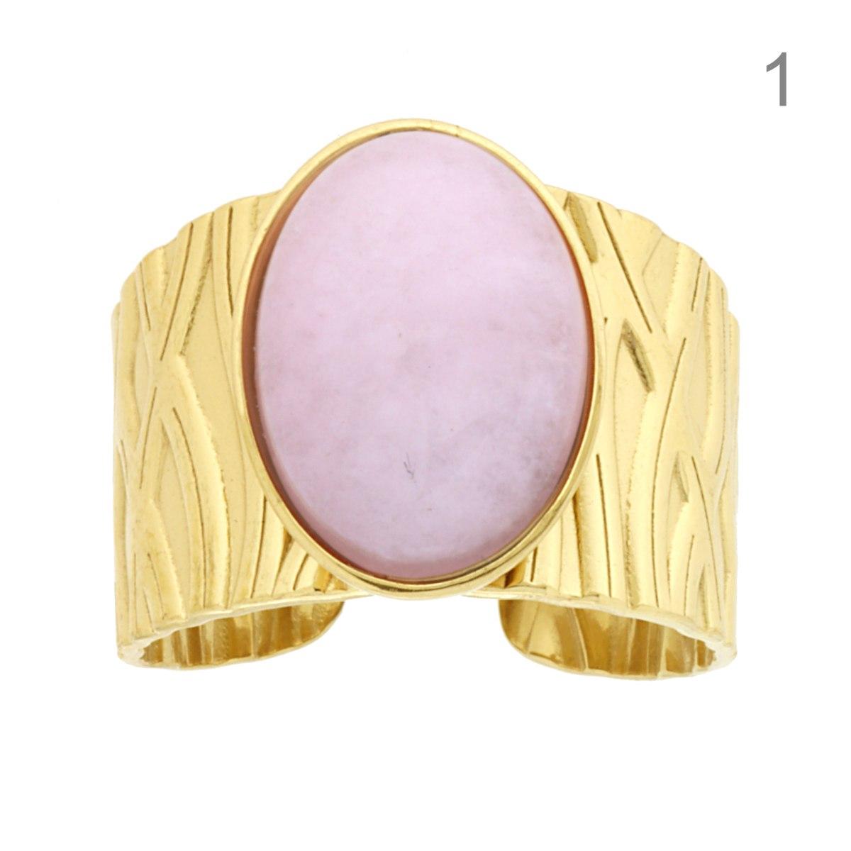 Anello quarzo rosa