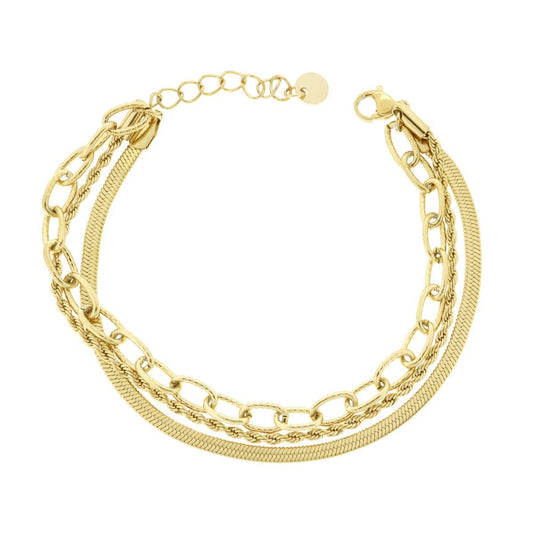 Bracciale Catena Multifilo Magik Forzatina e Corda gold