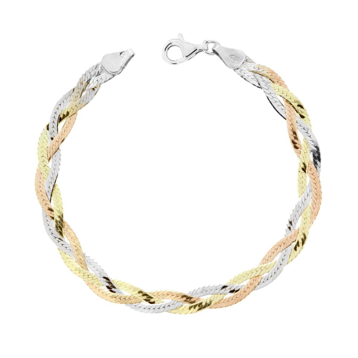 Bracciale treccia snake - argento 925