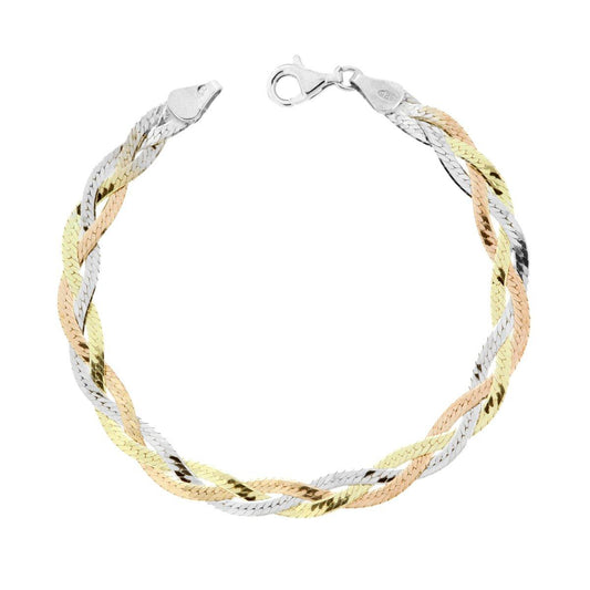 Bracciale treccia snake - argento 925