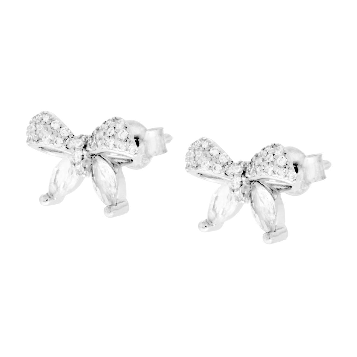 Set fiocco zirconato - argento 925