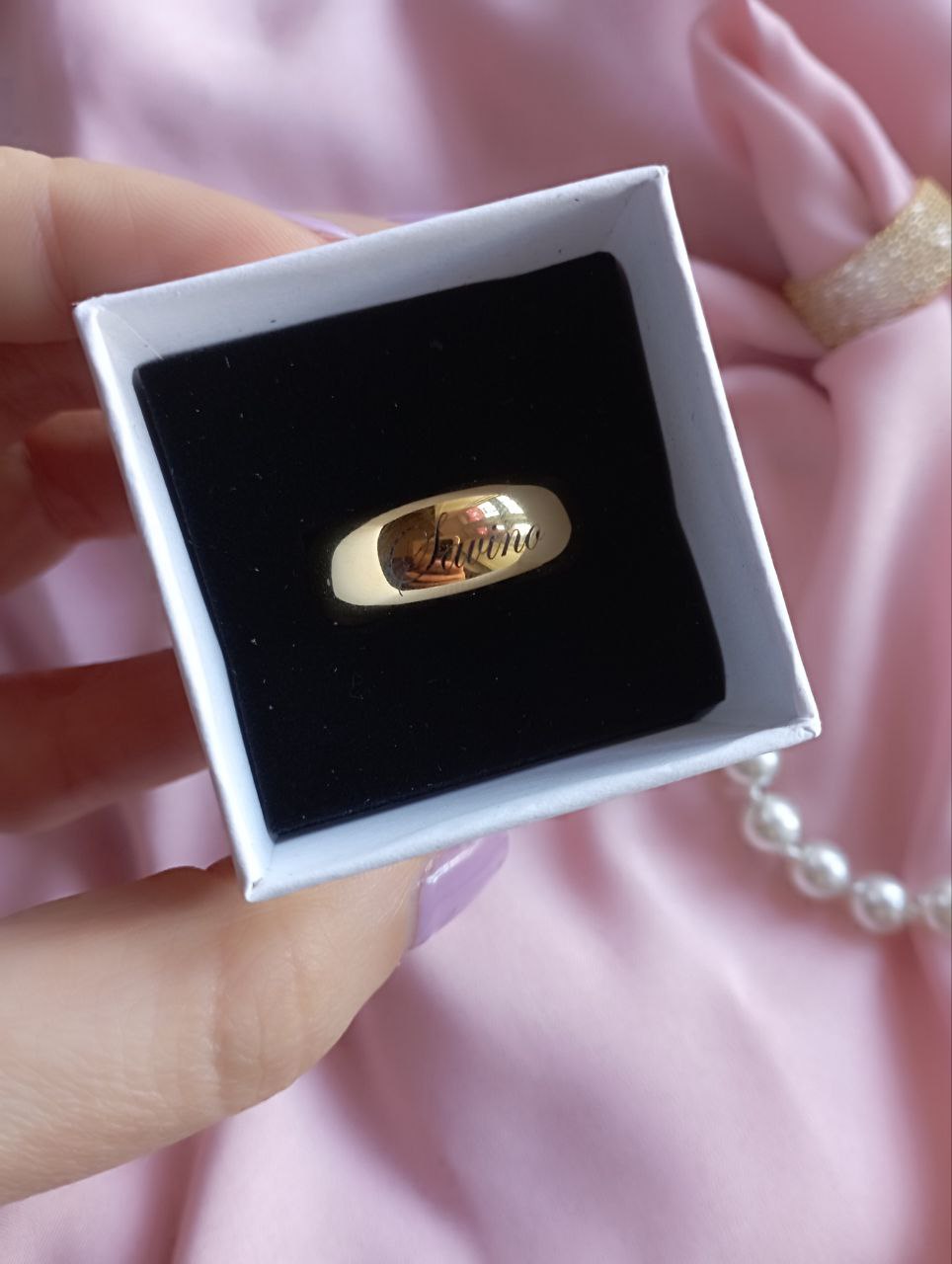 Anello fascione gold