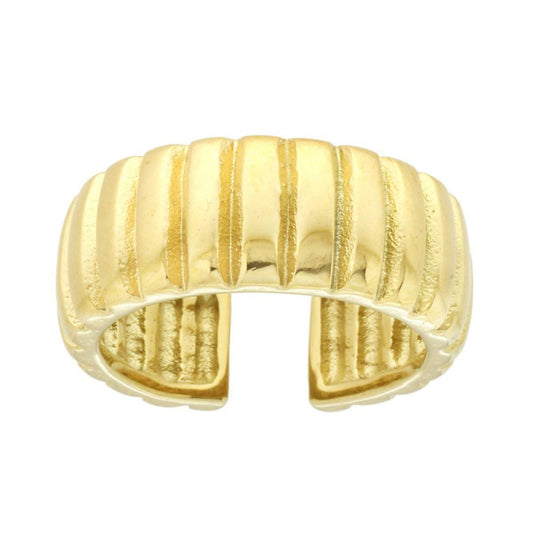 Anello fascia rigata gold